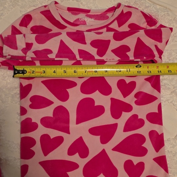 Cat & Jack Pink Heart Long Sleeve Top Size 10 (girl) (#9) - Picture 3 of 6
